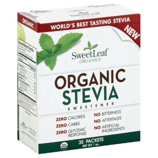 SweetLeaf Organic Stevia Sweetener, 35 Pc (Pack of 6)