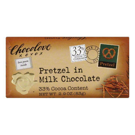 Chocolove Milk Pretzel Chocolate Bar, 2.9 oz (Pack of 12)