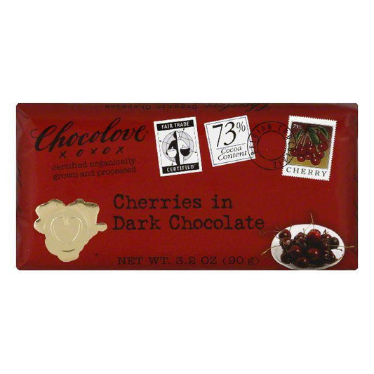 Chocolove Dark Cherries Chocolate Bar, 3.2 OZ (Pack of 12)