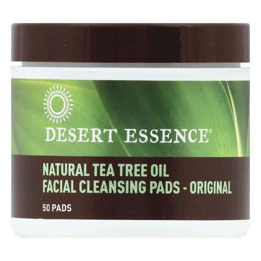 Desert Essence Natural Tea Tree Oil Original Facial Cleansing Pads, 50 ea (Pack of 3)