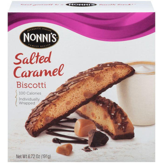 Nonni's Salted Caramel Biscotti 6.72 Oz (Pack of 6)