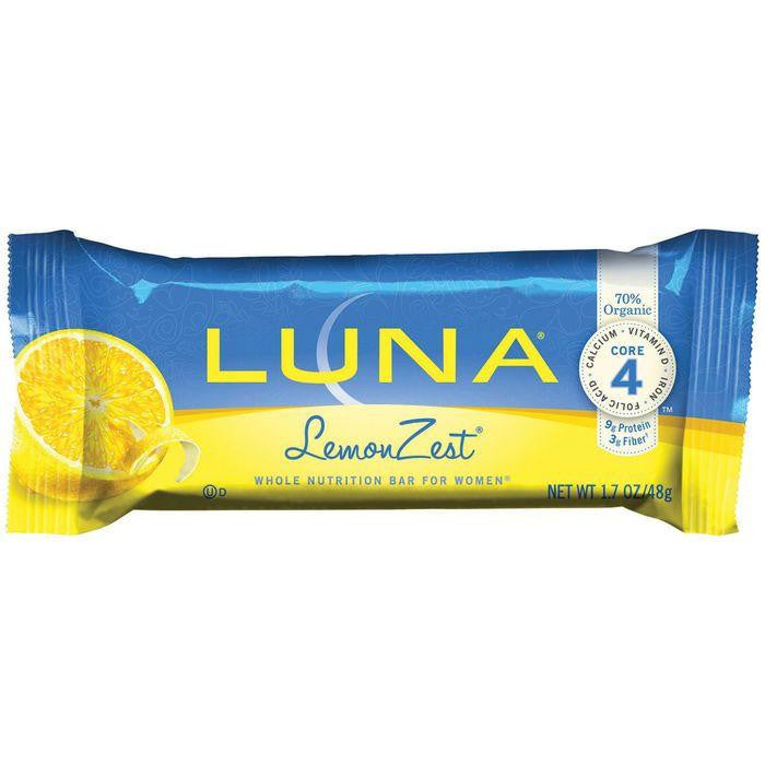 LUNA LemonZest Nutrition Bar 1.7 Oz (Pack of 15)