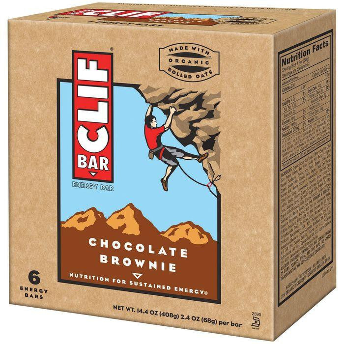 CLIF Bar Chocolate Brownie Energy Bars 6 ct (Pack of 6)