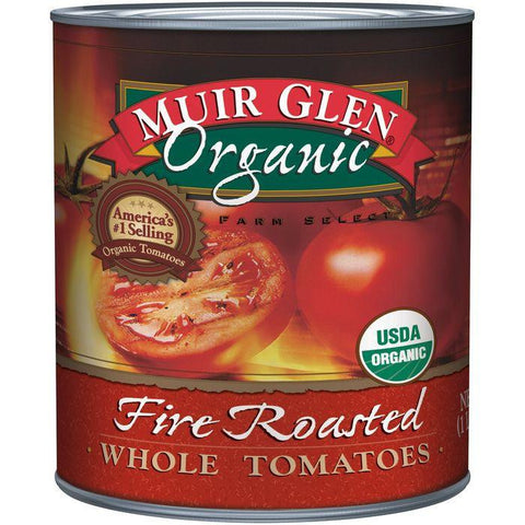 Muir Glen Organic Fire Roasted Whole Tomatoes 28 fl. Oz (Pack of 12)