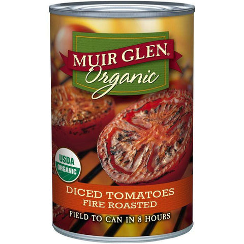 Muir Glen Organic Fire Roasted Diced Tomatoes 14.5 Oz (Pack of 12)