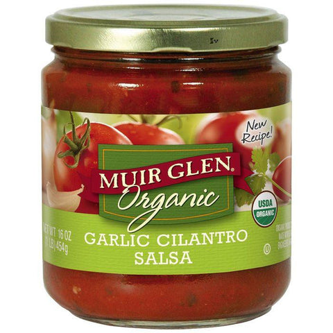 Muir Glen Organic Garlic Cilantro Salsa 16 Oz (Pack of 6)