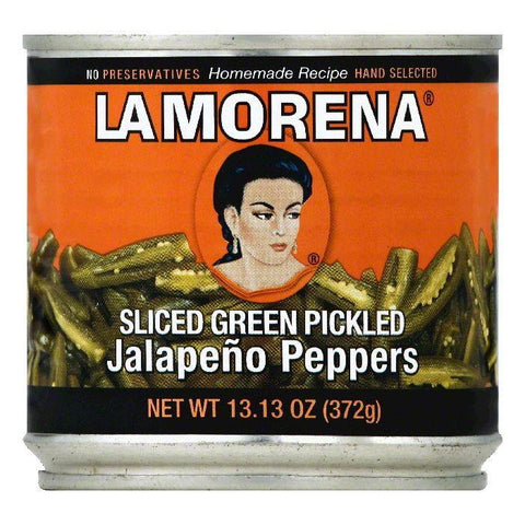 La Morena Sliced Green Pickled Jalapeno Peppers, 13.13 OZ (Pack of 12)