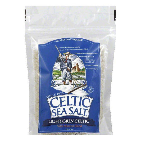 Celtic Sea Salt Light Grey Pouch, 1 LB (Pack of 6)