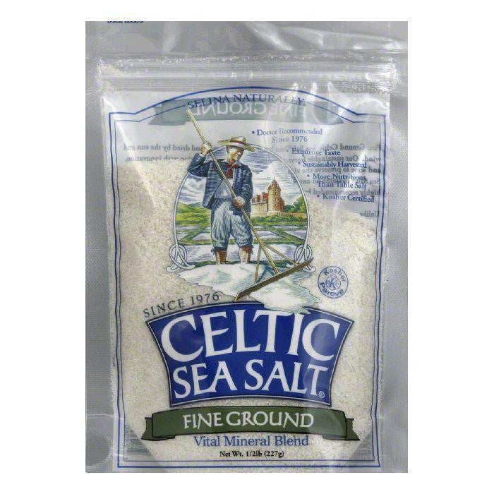 Celtic Sea Salt Fine Ground Pouch, 8 OZ (Pack of 6)