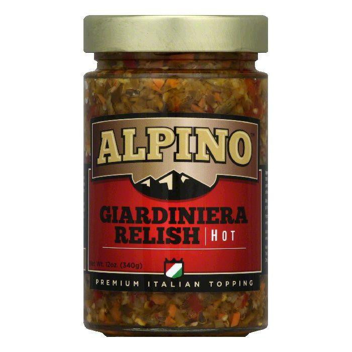 Alpino Hot Giardiniera Relish, 12 Oz (Pack of 6)