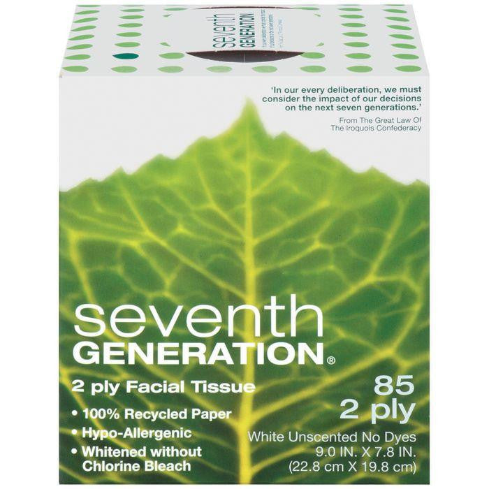 Seventh Generation White Unscented 2 Ply Facial Tissue 85 Ct (Pack of 36)