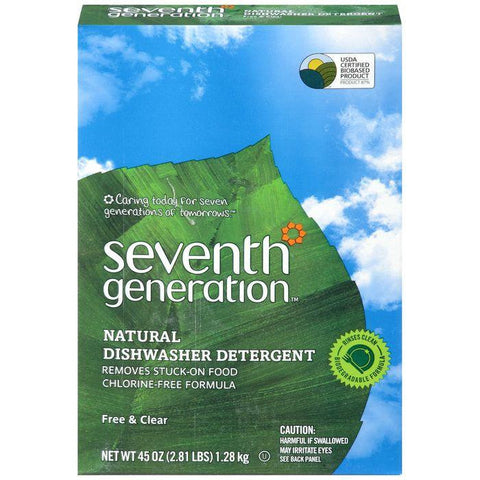 Seventh Generation Free & Clear Automatic Dishwasher Detergent 45 Oz Pour Spout (Pack of 12)