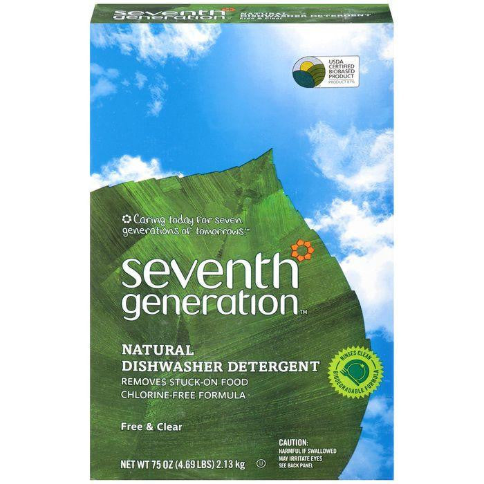 Seventh Generation Free & Clear Automatic Dishwasher Detergent 75 Oz (Pack of 8)