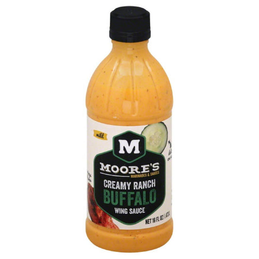 Moores Mild Creamy Ranch Buffalo Wing Sauce, 16 Oz (Pack of 6)