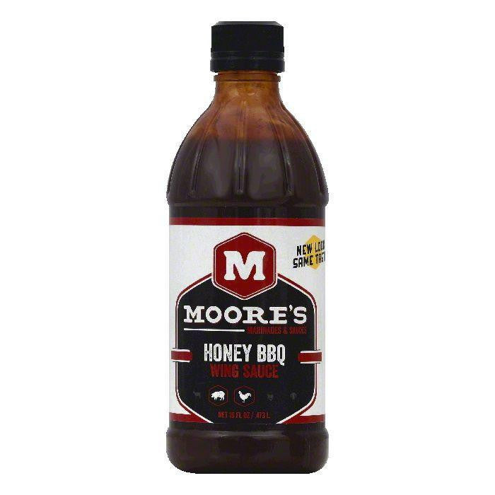 Moores Honey BBQ Wing Sauce, 16 OZ (Pack of 6)