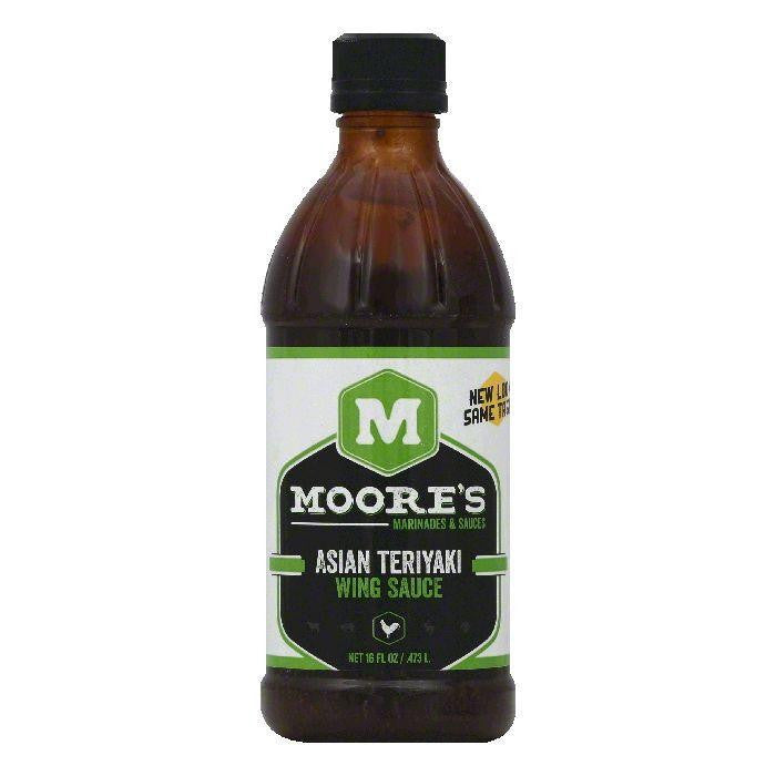 Moores Asian Teriyaki Wing Sauce, 16 OZ (Pack of 6)