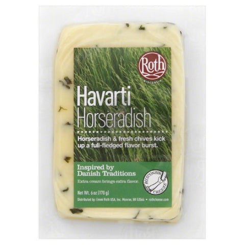 Roth Horseradish Havarti Cheese, 6 Oz (Pack of 12)