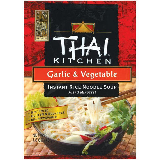 Thai Kitchen TK Garlic & Vegetable Inst Noodle Instant Rice Noodle Soups 1.6 Oz Bag (Pack of 12)