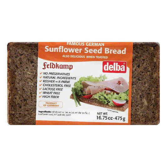 Delba Sunflower Seed Bread, 16.75 OZ (Pack of 12)