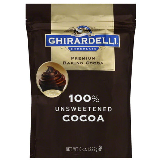 Ghirardelli 100% Unsweetened Premium Baking Cocoa, 8 Oz (Pack of 6)
