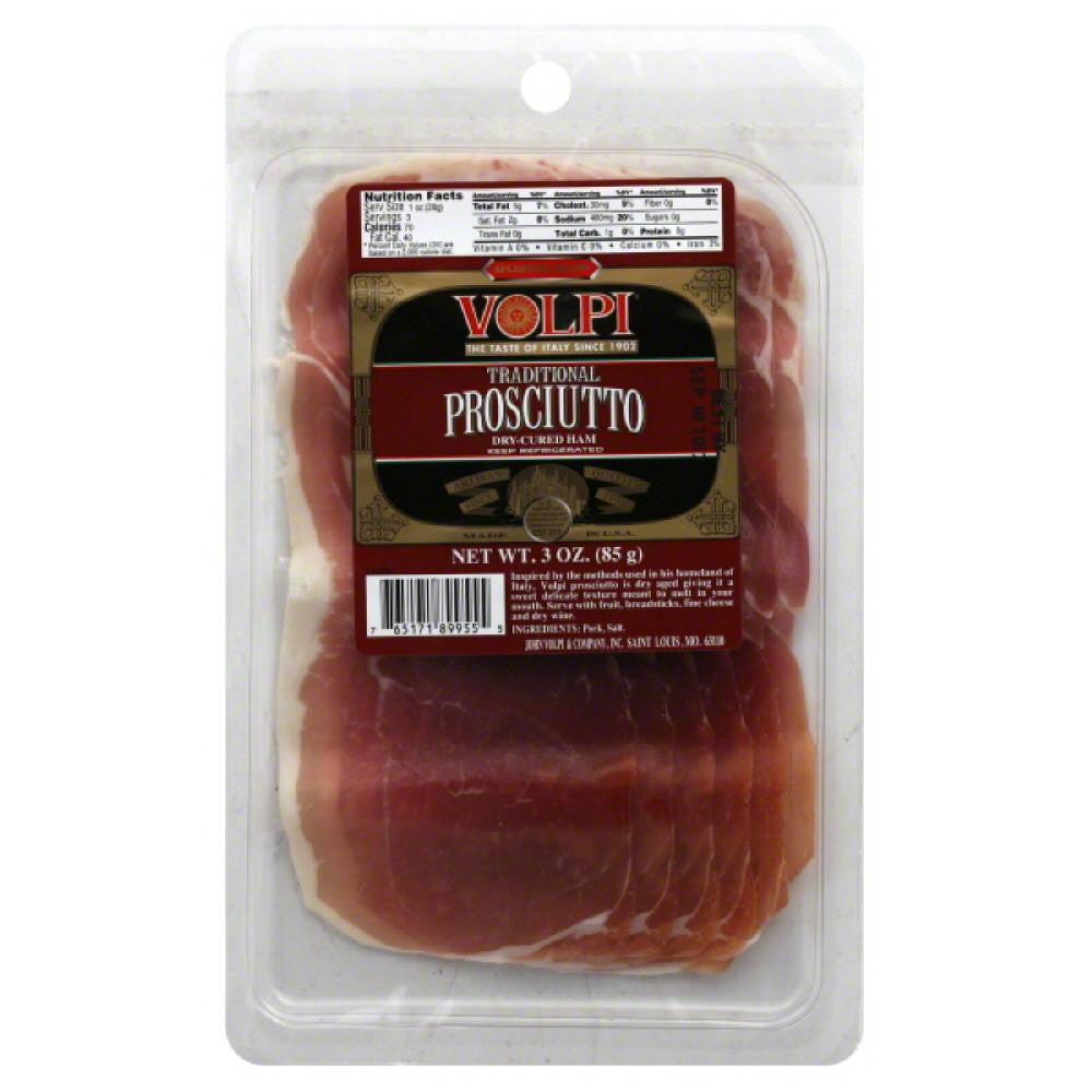 Volpi Dry-Cured Prosciutto, 3 Oz (Pack of 12)