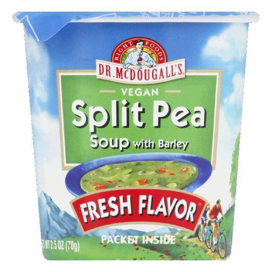 Dr. McDougall's Soup Split Pea with Barley Big Cup, 2.5 OZ (Pack of 6)
