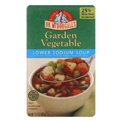 Dr. McDougall's Light Sodium Garden Vegetable Soup, 17.9 OZ (Pack of 6)