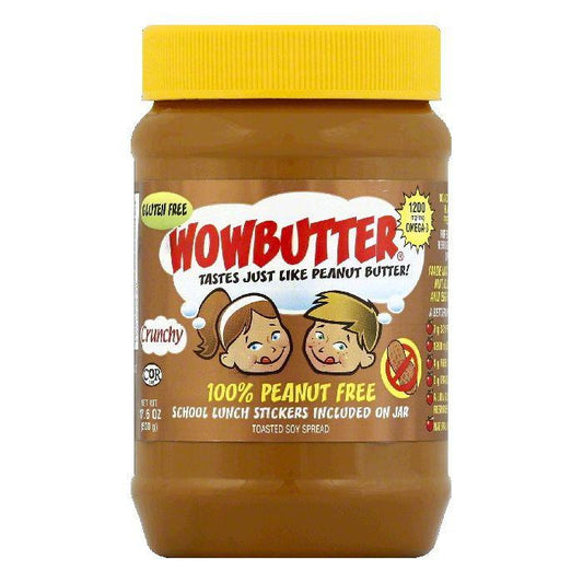 Wowbutter Crunchy Toasted Soy Spread, 17.6 OZ (Pack of 6)