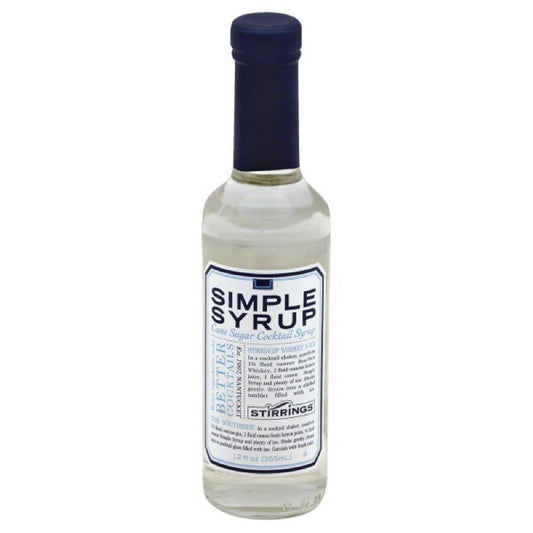 Stirrings Simple Syrup Cane Sugar Cocktail Syrup, 12 Oz (Pack of 6)