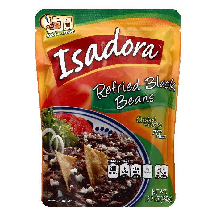Isadora Refried Black Beans, 15.2 OZ (Pack of 8)