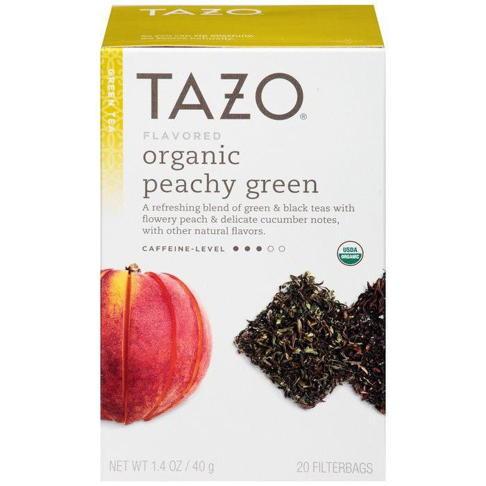 Tazo Organic Peachy Green Tea Tea Bags 20 ct. (Pack of 6)