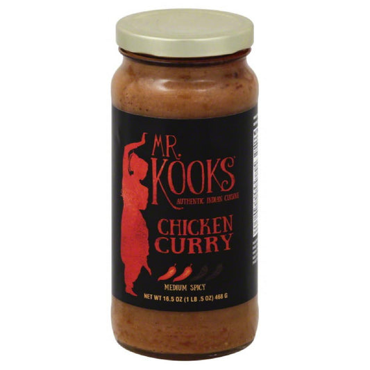 Mr Kooks Medium Spicy Chicken Curry, 16.5 Oz (Pack of 6)