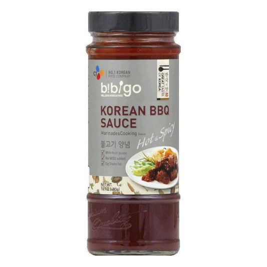 Bibigo Hot & Spicy Korean BBQ Sauce, 16.9 Oz (Pack of 6)