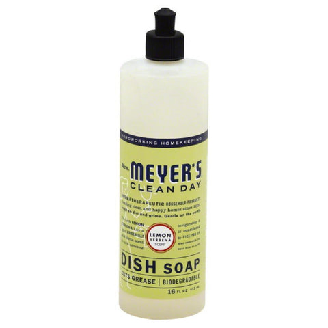 Mrs Meyers Lemon Verbena Scent Dish Soap, 16 Oz (Pack of 6)
