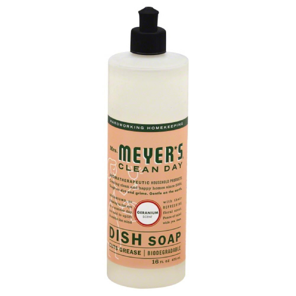 Mrs Meyers Geranium Scent Dish Soap, 16 Oz (Pack of 6)