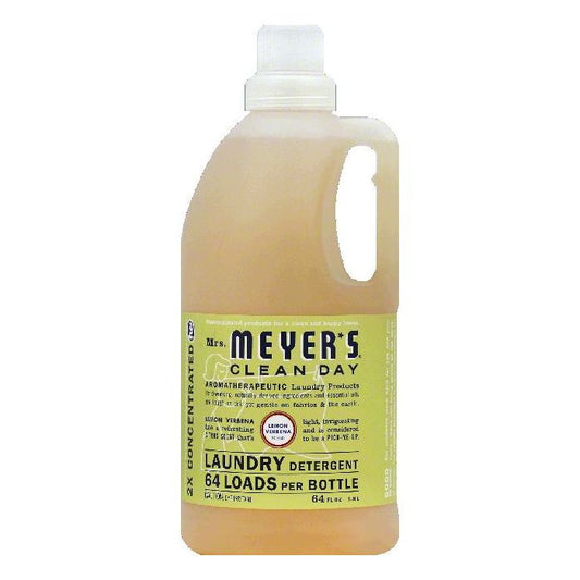 Mrs Meyers Lemon Verbena Scent 2X Concentrated Laundry Detergent, 64 OZ (Pack of 6)