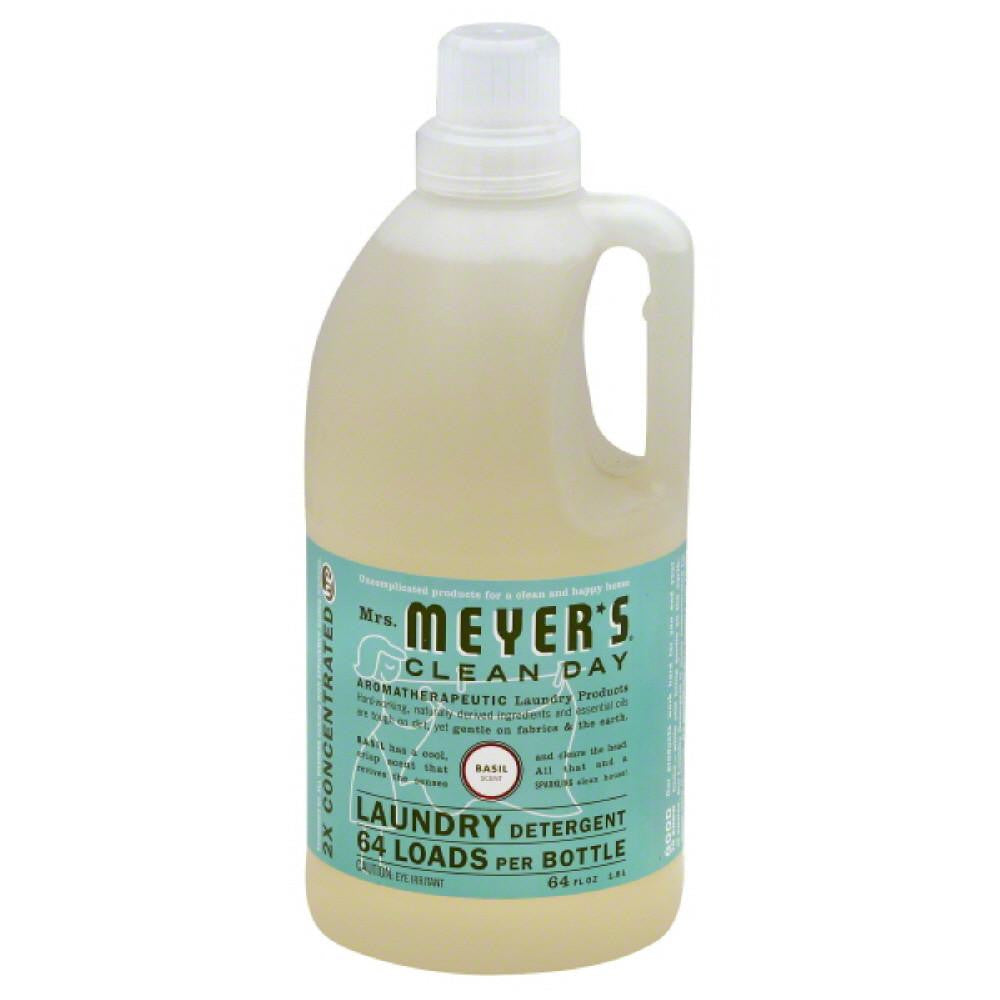 Mrs Meyers Basil Scent Laundry Detergent, 64 Oz (Pack of 6)