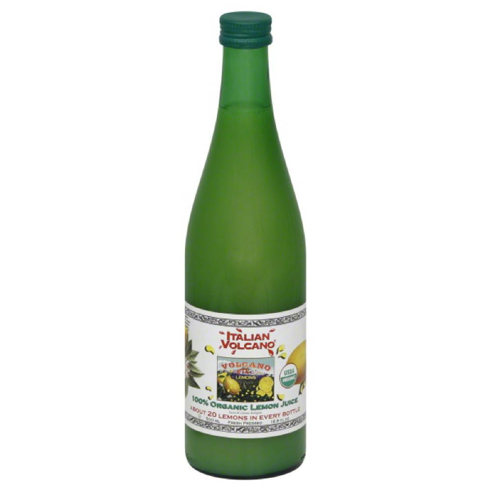 Italian Volcano 100% Organic Lemon Juice, 500 Ml (Pack of 12)