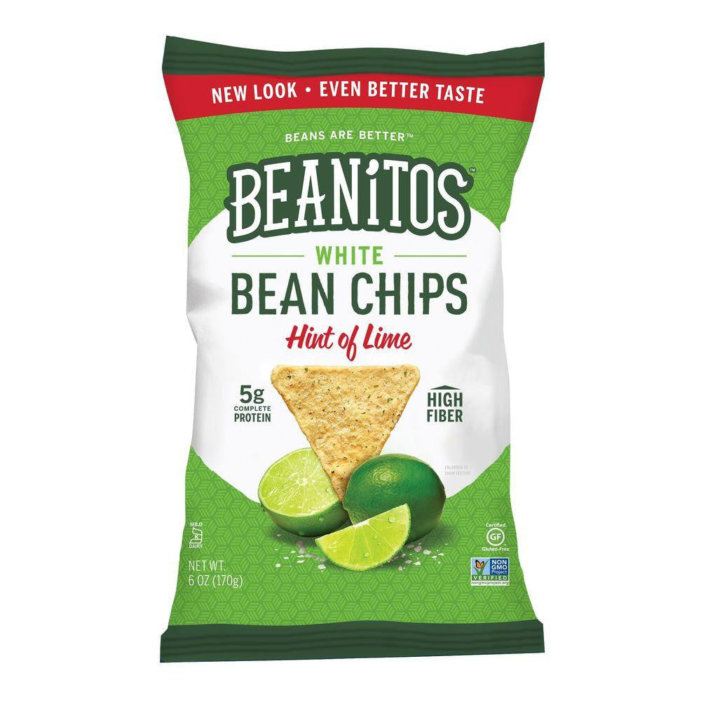 Beanitos White Bean Lime Sea Salt Chips, 6 OZ (Pack of 6)