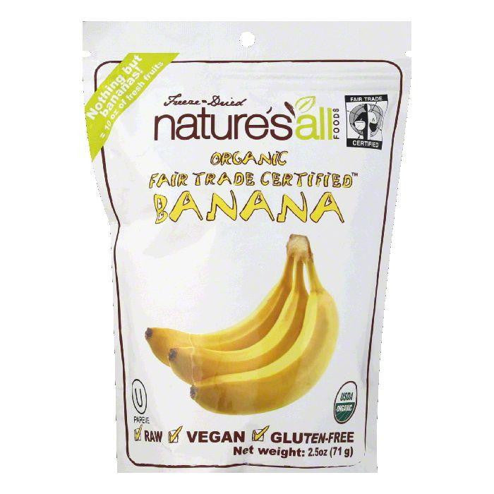 Natures All Foods Freeze & Dried Organic Banana, 2.5 Oz (Pack of 12)