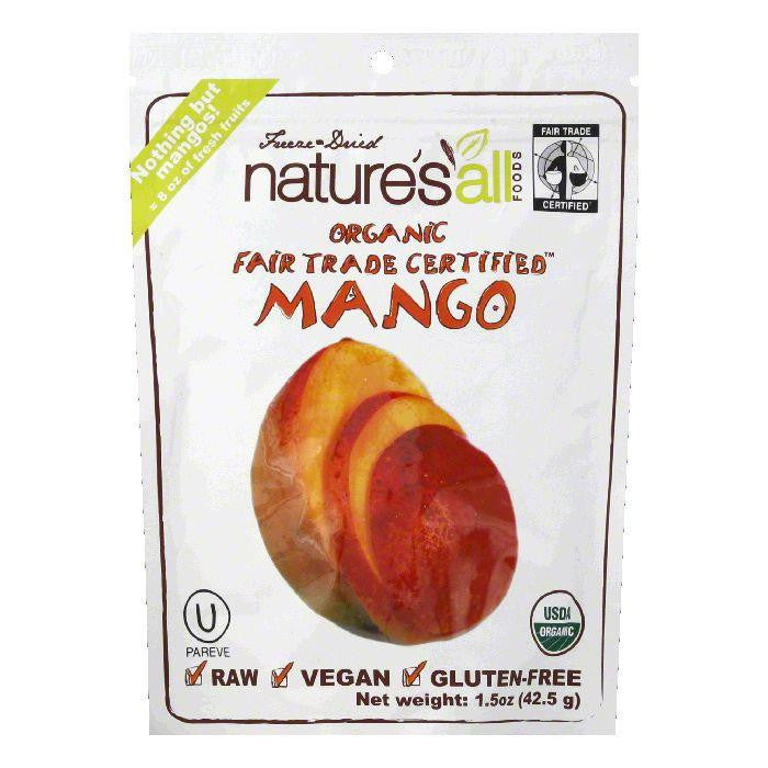 Natures All Foods Freeze & Dried Organic Mango, 1.5 Oz (Pack of 12)