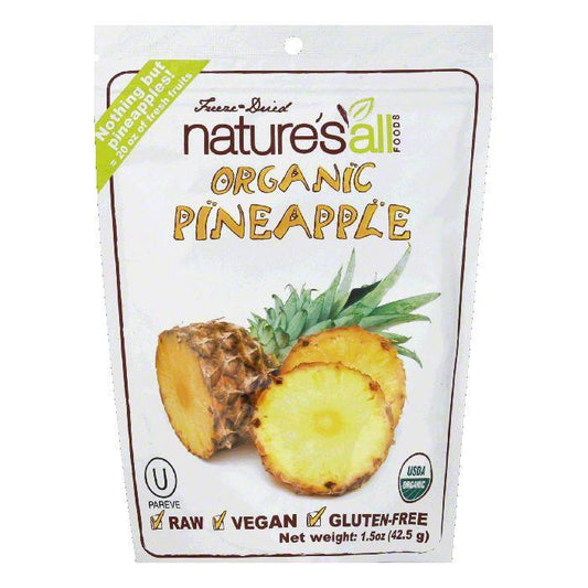 Natures All Foods Freeze & Dried Organic Pineapple, 1.5 Oz (Pack of 12)