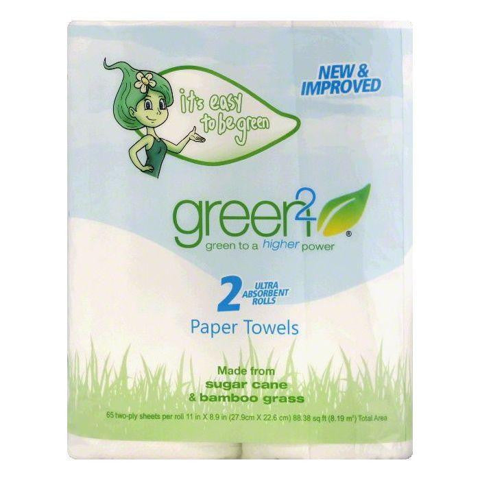 Green2 Two-Ply Ultra Absorbent Paper Towels, 2 ea (Pack of 24)