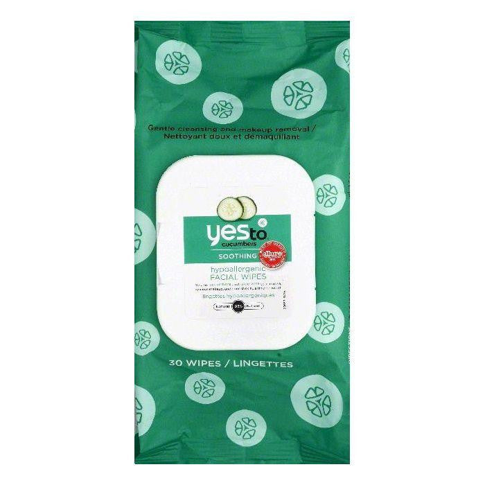 Yes To Hypoallergenic Facial Wipes, 30 ea (Pack of 3)