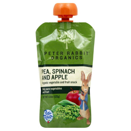 Pumpkin Tree Spinach and Apple Pea Organic Vegetable and Fruit Snack, 4.4 Oz (Pack of 10)