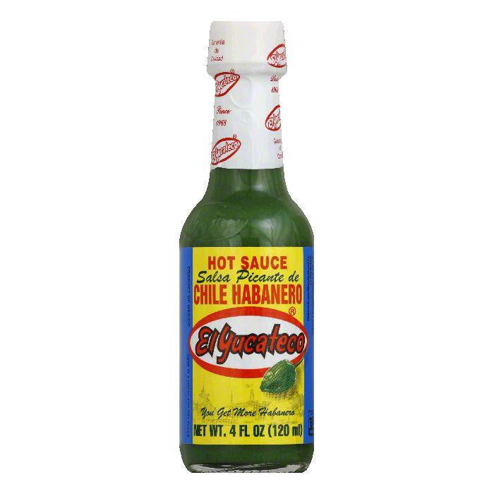 El Yucateco Green Hot Habanero Sauce, 4 OZ (Pack of 12)