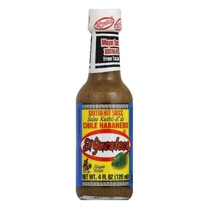 El Yucateco Sauce Habanero Extra Hot, 4 OZ (Pack of 12)