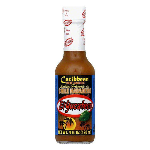 El Yucateco Caribbean Habanero Hot Sauce, 4 OZ (Pack of 12)