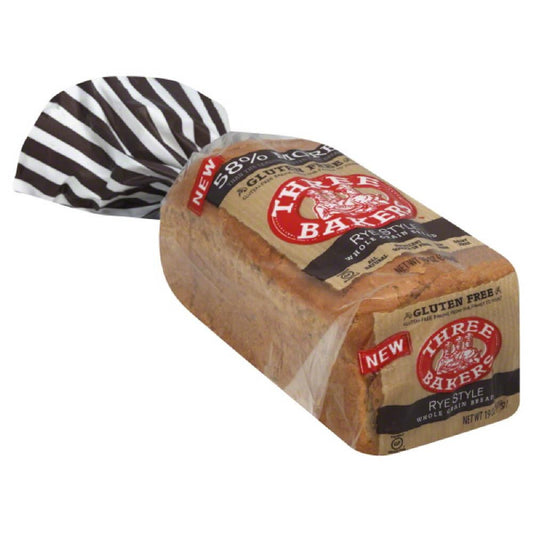 Three Bakers Rye Style Whole Grain Bread, 17 Oz (Pack of 6)