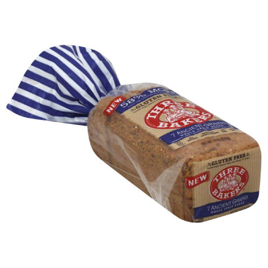 Three Bakers 7 Ancient Grains Whole Grain Bread, 17 Oz (Pack of 6)
